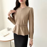 ベルト付きペプラムブラウス ブラウス ペプラムトップス | COCOMOMO | 詳細画像28 