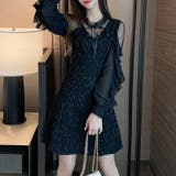 視線を集めるちょい甘×ちょい色気 パーティードレス ミニドレス | COCOMOMO | 詳細画像3 