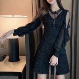 視線を集めるちょい甘×ちょい色気 パーティードレス ミニドレス | COCOMOMO | 詳細画像4 