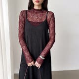 透け感を味方にする、レースシアートップス シアー ハイネック | COCOMOMO | 詳細画像36 