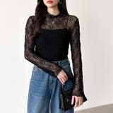 透け感を味方にする、レースシアートップス シアー ハイネック | COCOMOMO | 詳細画像41 