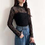 透け感を味方にする、レースシアートップス シアー ハイネック | COCOMOMO | 詳細画像42 