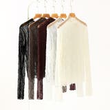 透け感を味方にする、レースシアートップス シアー ハイネック | COCOMOMO | 詳細画像48 