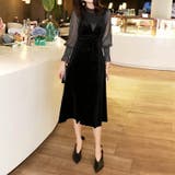 ラメシアーセットアップベロアドレス パーティードレス ベロアワンピース | COCOMOMO | 詳細画像10 