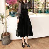 ラメシアーセットアップベロアドレス パーティードレス ベロアワンピース | COCOMOMO | 詳細画像6 