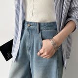 シルエットで魅せるカーブバレルデニム デニムパンツ カーブパンツ | COCOMOMO | 詳細画像15 