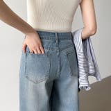 シルエットで魅せるカーブバレルデニム デニムパンツ カーブパンツ | COCOMOMO | 詳細画像17 