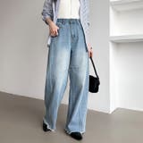 シルエットで魅せるカーブバレルデニム デニムパンツ カーブパンツ | COCOMOMO | 詳細画像19 