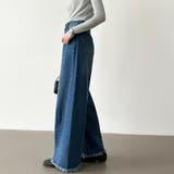 シルエットで魅せるカーブバレルデニム デニムパンツ カーブパンツ | COCOMOMO | 詳細画像3 