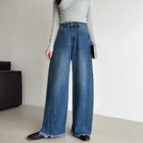 シルエットで魅せるカーブバレルデニム デニムパンツ カーブパンツ | COCOMOMO | 詳細画像9 