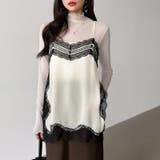 レースで更新、今どきレイヤード。 レースキャミソール レーストップス | COCOMOMO | 詳細画像4 