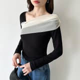 気分で変える2wayデザイン。チュールドレープトップス ワンショルトップス アシ… | COCOMOMO | 詳細画像10 