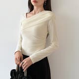 気分で変える2wayデザイン。チュールドレープトップス ワンショルトップス アシ… | COCOMOMO | 詳細画像16 