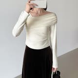 気分で変える2wayデザイン。チュールドレープトップス ワンショルトップス アシ… | COCOMOMO | 詳細画像17 