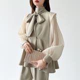 華やぎシフォン袖の美脚パンツスーツ セットアップ セレモニー | COCOMOMO | 詳細画像12 
