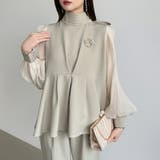 華やぎシフォン袖の美脚パンツスーツ セットアップ セレモニー | COCOMOMO | 詳細画像18 