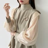 華やぎシフォン袖の美脚パンツスーツ セットアップ セレモニー | COCOMOMO | 詳細画像19 