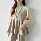 華やぎシフォン袖の美脚パンツスーツ セットアップ セレモニー | COCOMOMO | 詳細画像8 