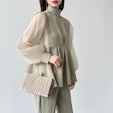 華やぎシフォン袖の美脚パンツスーツ セットアップ セレモニー | COCOMOMO | 詳細画像9 