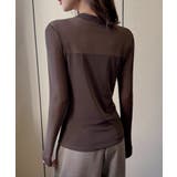 透けすぎない大人シアー。胸元切替シアートップス シアー トップス | COCOMOMO | 詳細画像11 