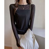 透けすぎない大人シアー。胸元切替シアートップス シアー トップス | COCOMOMO | 詳細画像12 