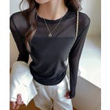 透けすぎない大人シアー。胸元切替シアートップス シアー トップス | COCOMOMO | 詳細画像13 