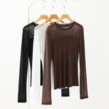 透けすぎない大人シアー。胸元切替シアートップス シアー トップス | COCOMOMO | 詳細画像17 