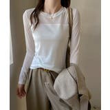 透けすぎない大人シアー。胸元切替シアートップス シアー トップス | COCOMOMO | 詳細画像4 