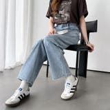体型カバーして、旬のシルエット。 デニムカーブパンツ ストレッチデニム | COCOMOMO | 詳細画像12
