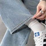 体型カバーして、旬のシルエット。 デニムカーブパンツ ストレッチデニム | COCOMOMO | 詳細画像13
