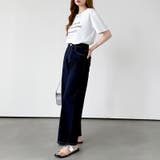 体型カバーして、旬のシルエット。 デニムカーブパンツ ストレッチデニム | COCOMOMO | 詳細画像21
