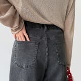 体型カバーして、旬のシルエット。 デニムカーブパンツ ストレッチデニム | COCOMOMO | 詳細画像30