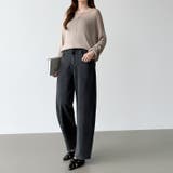 体型カバーして、旬のシルエット。 デニムカーブパンツ ストレッチデニム | COCOMOMO | 詳細画像35