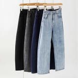 体型カバーして、旬のシルエット。 デニムカーブパンツ ストレッチデニム | COCOMOMO | 詳細画像48