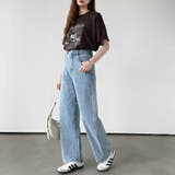 体型カバーして、旬のシルエット。 デニムカーブパンツ ストレッチデニム | COCOMOMO | 詳細画像5