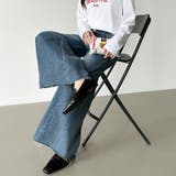 穿くだけで今っぽい、クロスウエストワイドデニム デニムパンツ フリンジ | COCOMOMO | 詳細画像17