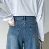 穿くだけで今っぽい、クロスウエストワイドデニム デニムパンツ フリンジ | COCOMOMO | 詳細画像21