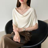 大人が選ぶ涼感ドルマン。 ドレープトップス サマーニット | COCOMOMO | 詳細画像10