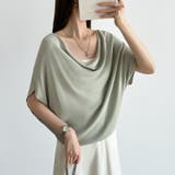 大人が選ぶ涼感ドルマン。 ドレープトップス サマーニット | COCOMOMO | 詳細画像13