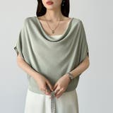 大人が選ぶ涼感ドルマン。 ドレープトップス サマーニット | COCOMOMO | 詳細画像14