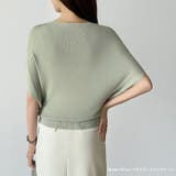 大人が選ぶ涼感ドルマン。 ドレープトップス サマーニット | COCOMOMO | 詳細画像17