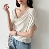 大人が選ぶ涼感ドルマン。 ドレープトップス サマーニット | COCOMOMO | 詳細画像31