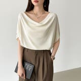 大人が選ぶ涼感ドルマン。 ドレープトップス サマーニット | COCOMOMO | 詳細画像9