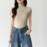 品よくきれいめハイネックサマーニット 半袖ニット サマーニット | COCOMOMO | 詳細画像12