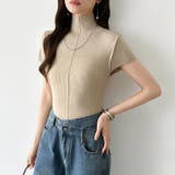 品よくきれいめハイネックサマーニット 半袖ニット サマーニット | COCOMOMO | 詳細画像13