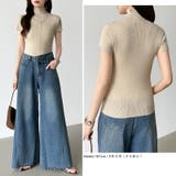 品よくきれいめハイネックサマーニット 半袖ニット サマーニット | COCOMOMO | 詳細画像16