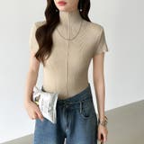 品よくきれいめハイネックサマーニット 半袖ニット サマーニット | COCOMOMO | 詳細画像18