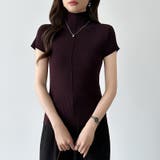 品よくきれいめハイネックサマーニット 半袖ニット サマーニット | COCOMOMO | 詳細画像2