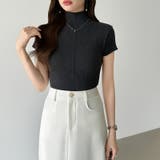 品よくきれいめハイネックサマーニット 半袖ニット サマーニット | COCOMOMO | 詳細画像20