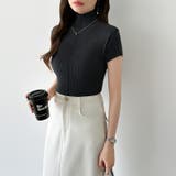 品よくきれいめハイネックサマーニット 半袖ニット サマーニット | COCOMOMO | 詳細画像22